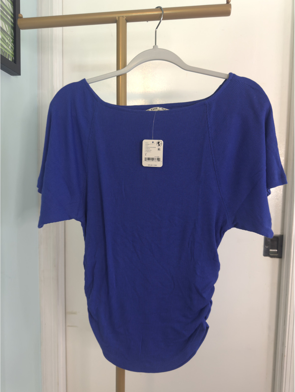 NWT Free People Blue Dolman Sleeve Shirt